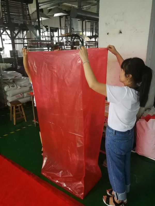 Biodegradable Heavy Duty Clear Plastic Bags Red Color Offset Printing