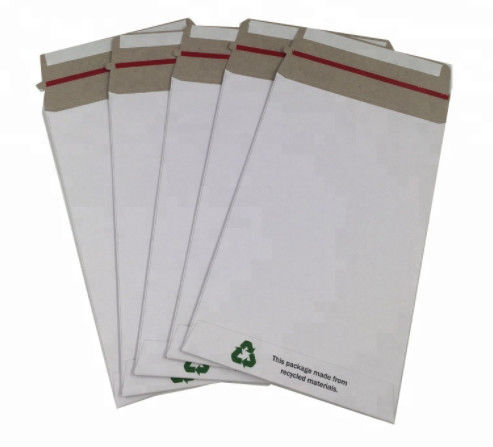 Recyclable White Cardboard Envelopes , Please Do Not Fold Envelope For Mailing